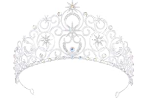 FELTENT Tiaras and Crowns for Women Glinda Bubble Crown Crystal Queen Crown princess headbands for Wedding Prom Birthday Halloween Christmas Party Costume