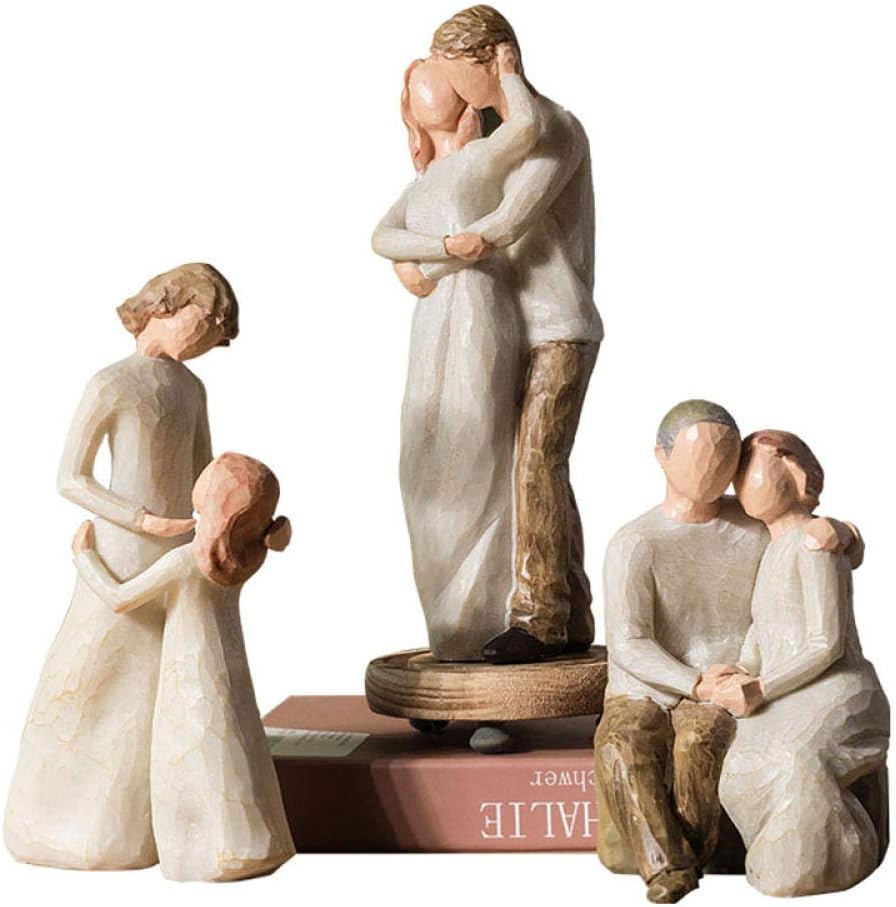 GLOVEWAR Ornaments Happy Family Statue Home Decoration