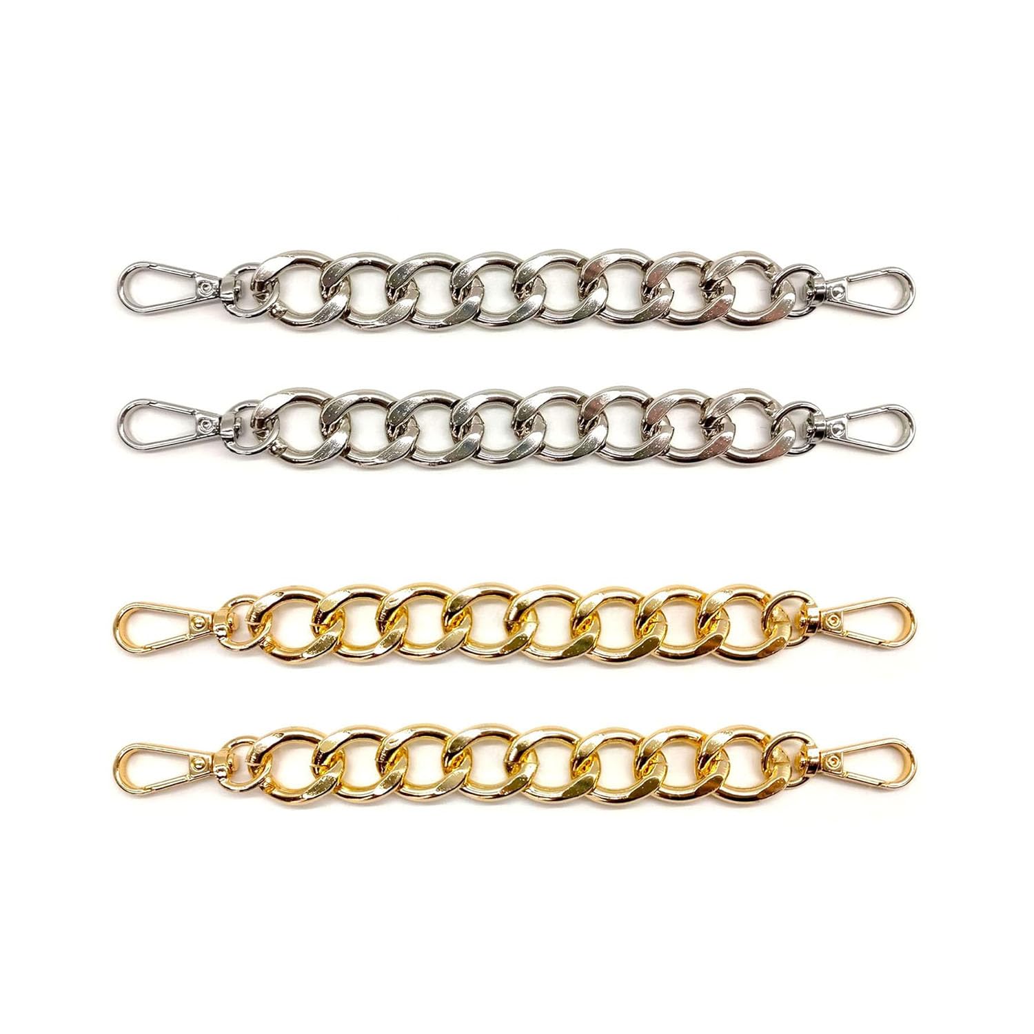MaoNativey 4 Pcs 20cm Bag Chain Strap Extender Handbag Purse Chain Handles Replacement for Purse Handbags Shoulder Bag