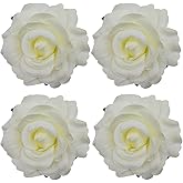 La Homein Sanrich 4pcs/Pack Fabric Rose Hair Flowers Clips Mexican Hair Flowers Hairpin Brooch Headpieces