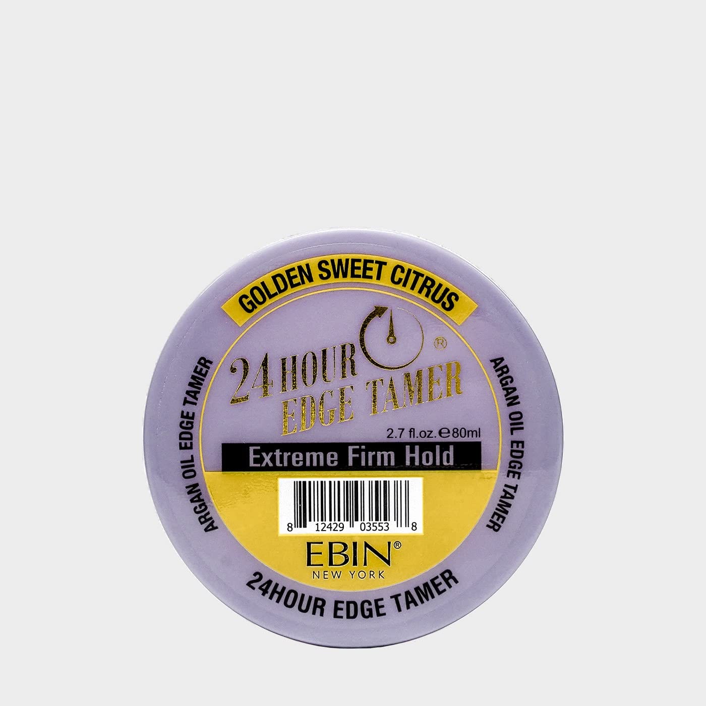 EBIN NEW YORK 24 Hour Edge Tamer Refresh – Extreme Firm Hold, 2.7 Oz, Golden Sweet Citrus – No Flaking, No White Residue, Shine and Smooth with Argan Oil & Castor Oil