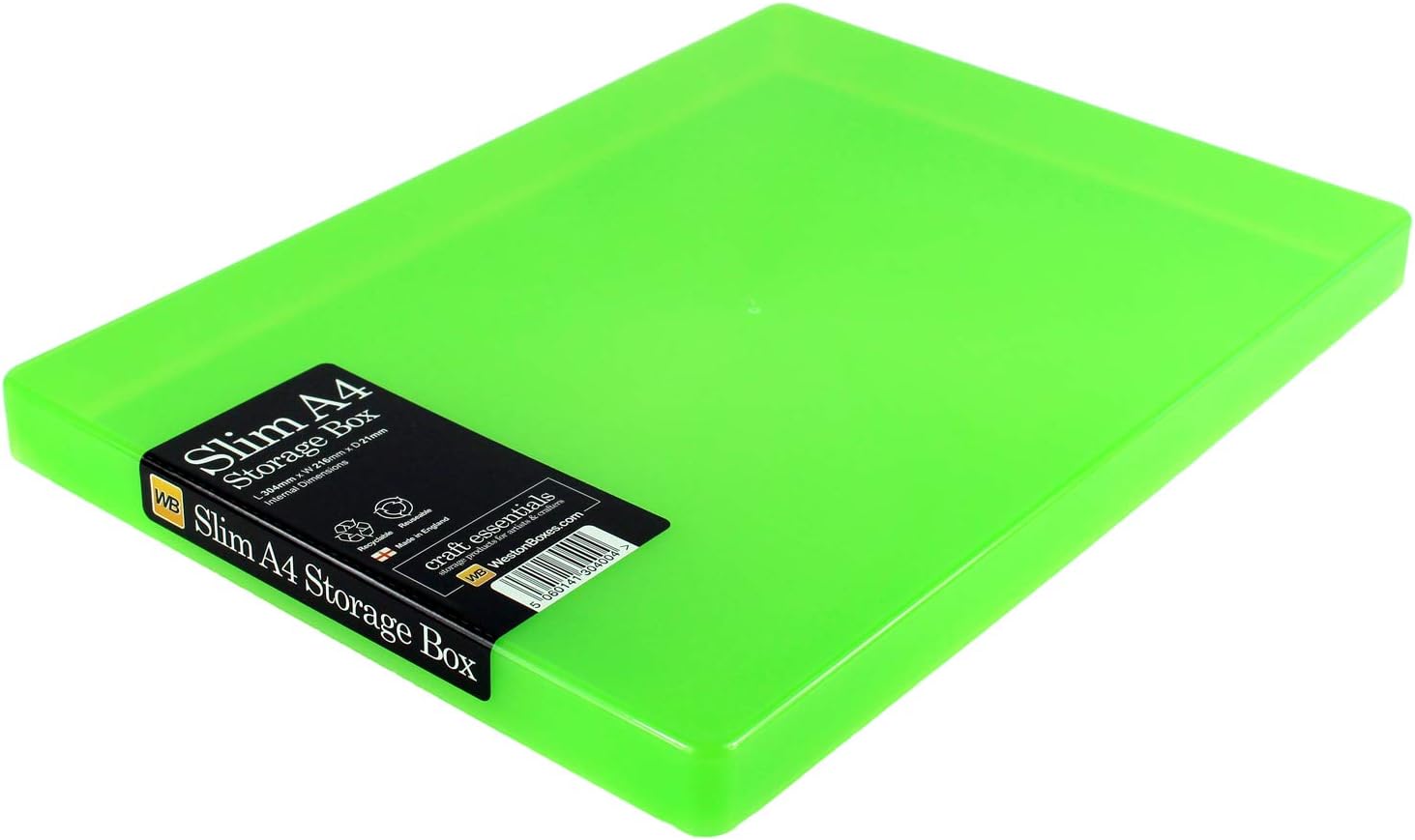 WestonBoxes A4 Slim Plastic Presentation or Storage Boxes for A4 Paper