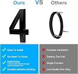 Vicloon 3D Mailbox Numbers Self Adhesive 3 Inches ABS Waterproof House Street view 5