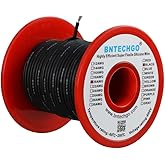 BNTECHGO 20 Gauge Silicone Wire Spool 100 ft Black Flexible 20 AWG Stranded Tinned Copper Wire