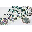 1" Silver Hologram Round Scratch Off Stickers Label, Reflects multi colored in natural light, Perfect DIY,Pack of 100 My Scratch Offs