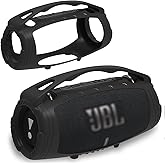 JCHPINE Silicone Cover Case for JBL Xtreme 3 Portable Bluetooth Speaker, Protective Skin Holder for JBL Xtreme 3 Portable Bluetooth Speaker Accessories (Only Case)(Black)