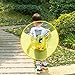 IdealPlast Cute Rain Coat UFO Children Umbrella Hat Magical Hands Free Raincoat (Yellow Dark, S)