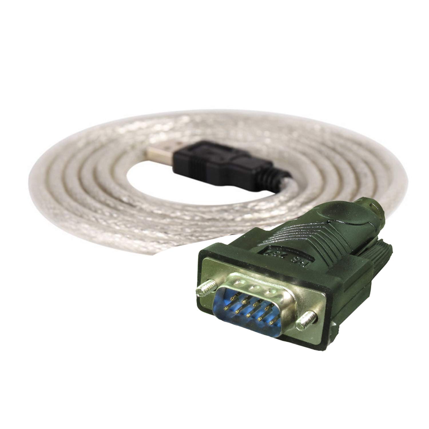 LFHUKEJI USB 2.0 Male to Serial (9-Pin) Male DB-9 RS-232 Adapter Cable 1.5M(FTDI Chipset)