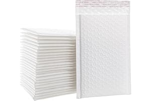 AM-Ink 250 Pcs #0 6.5x10 Poly Bubble Padded Envelopes Mailers Self Adhesive Shipping Bags
