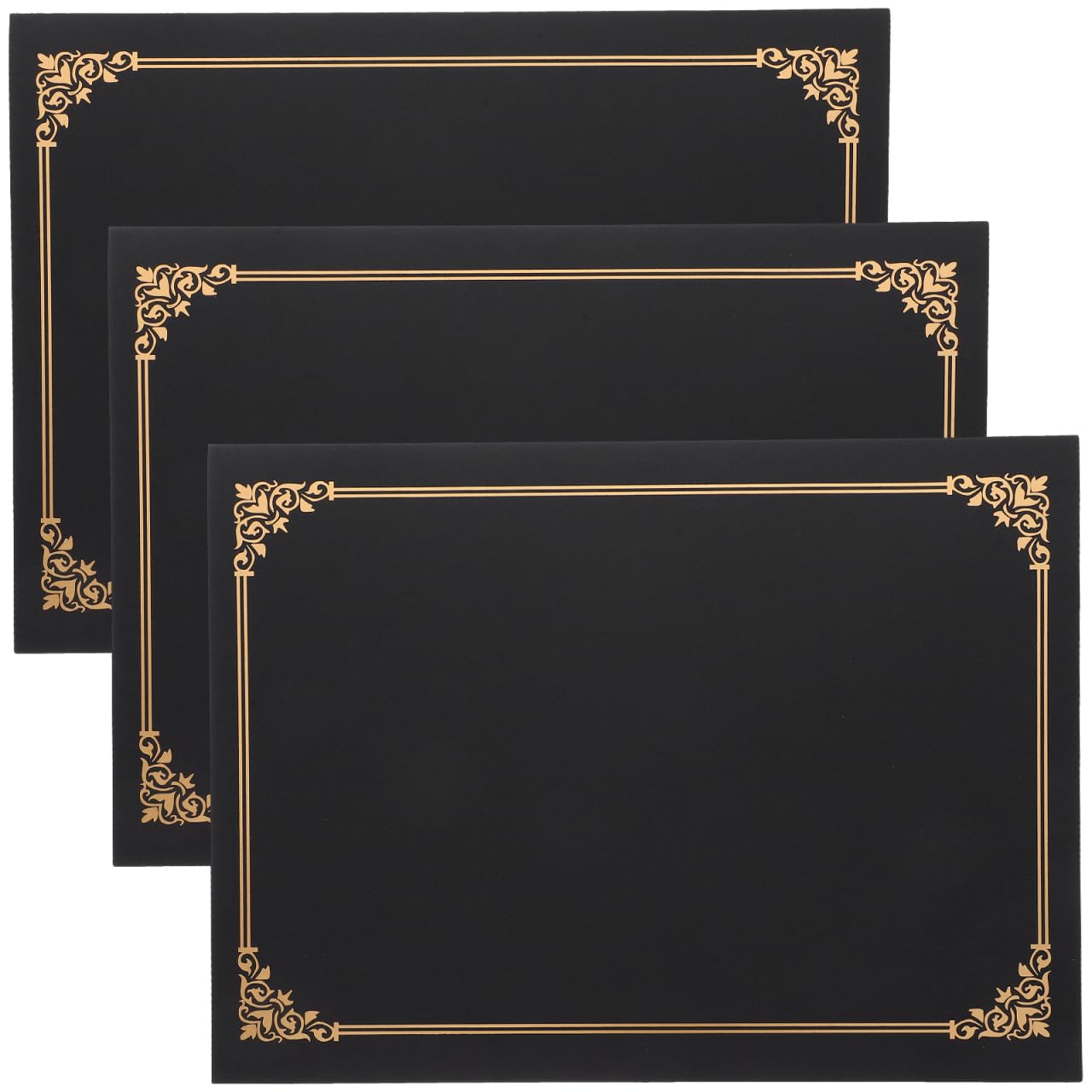 3pcs Award Certificate Cover Elegant Paper Diploma Holder Honor Certificate Envelope with Unique Design Lightweight Portable Document Protector