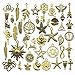 100g (about 86pcs) Craft Supplies Mixed Antique Gold Charms Pendants For Jewelry Findings Making Accessory For DIY Bracelet Necklace (M249)
