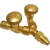 Western Enterprises 411 Valved "Y" Connections, 200 PSIG, Brass, RH, 5/8" - 18, Male/female Connection, 0.5 Length