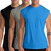 Holure 1 or 3 or 5 Pack Men's Gym Tank Tops Workout Sleeveless T-Shirts Athletic Muscle Tank Training Bodybuilding Shirts