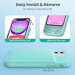 QTshine Battery Case for iPhone 11/XR, 2024