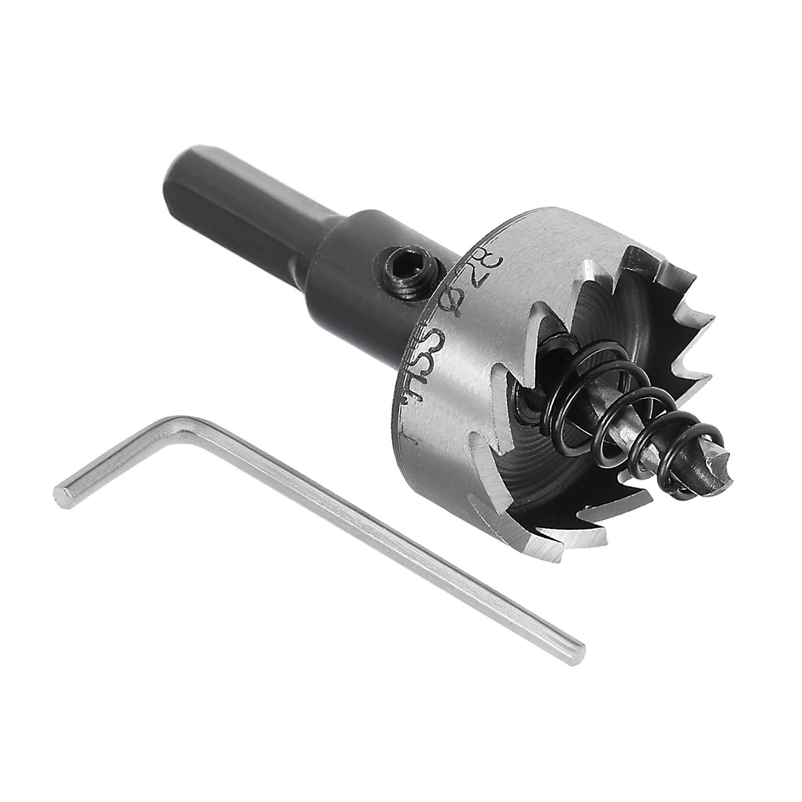 Kozelo 1pcs Hole Saw - [28mm] HSS (High Speed Steel) 4341 Drill Bit Hole Cutter for Stainless Steel Aluminum Metal Wood Plastic Use, Triangular Shank