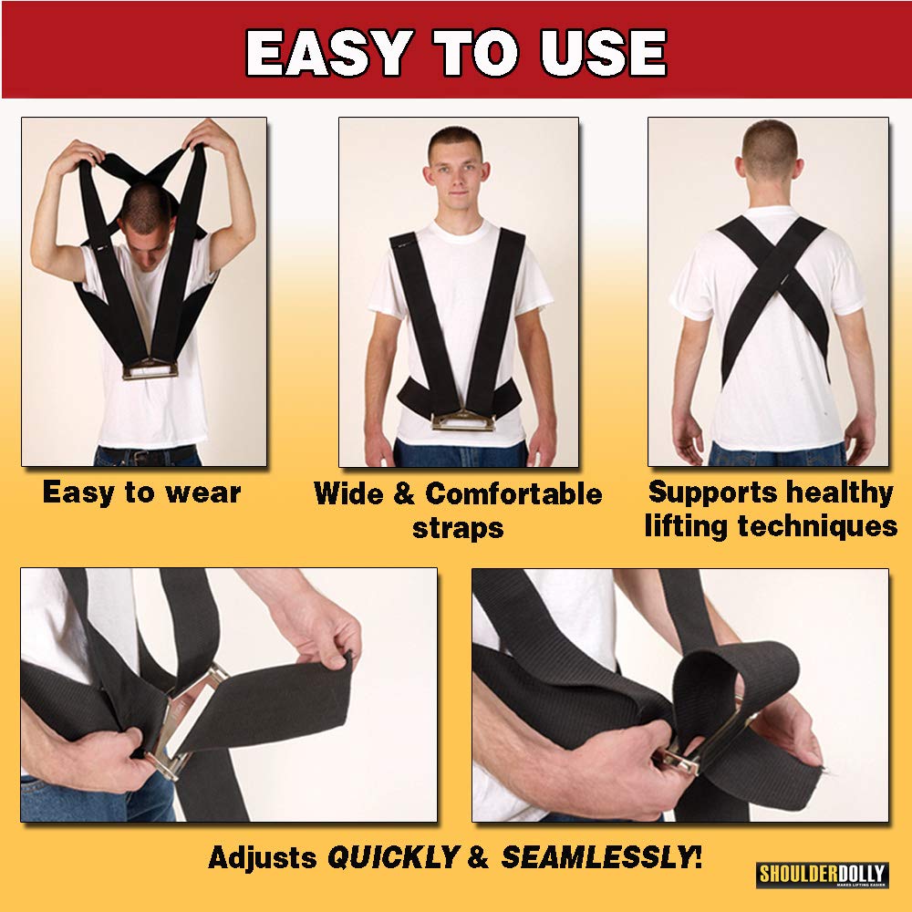 Shoulder Dolly Moving Straps Lifting Strap for 2 Movers Move, Lift, Carry, And Secure