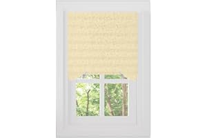 MALOKI Paper Blinds for Windows Temporary Paper Shades for Indoor Windows Temporary Window Shades Light Filtering Pleated Fabric Blinds Easy to Cut and Install No Drill for Bedroom Bathroom Kitchen