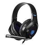 Gaming Headset for PS4 Xbox One, SADES CPOWER 3.5mm Stereo Sound, Swivel to Mute