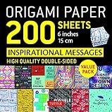 Origami Paper 200 sheets Inspirational Messages 6