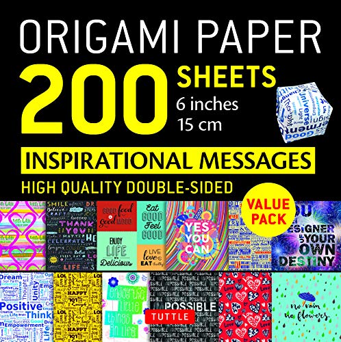 Origami Paper 200 sheets Inspirational Messages 6
