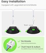 ALUSSO Black LED Downlights 7W 3CCT Dimmable IP65 6 Pack Slim Recessed view 6