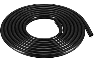 uxcell T-Slot Mount Window Weatherstrip Seal 7mm Bulb Bubble for 5mm Slot 5 Meters Long Black