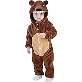 MOMMY'S NEW MAN Infant Toddler Kid Halloween Cosplay Costume Kids' Animal Outfit Hooded Romper Jumpsuit