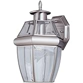 Generation Lighting 8038-965 Lancaster Traditional One - Light Outdoor Wall Lantern Outside Fixture, Antique Brushed Nickel F