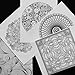 Deluxe Mostly Mandalas Adult Coloring Book with Case - 30 Loose Leaf Pages to Color and Frame
