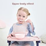 Little Dimsum 2Pcs Silicone Baby Bibs Adjustable Wipe Clean Waterproof Crumb view 6