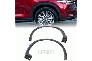 YINZINR Pair Front Fender Trims Fender Flares Set Fits for 2017-2021 Mazda CX-5, OEM # KB7W51W20E8N, KB7W51W30E8N, Direct Replacement, Black