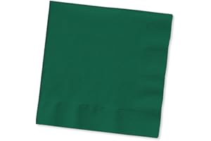 Creative Converting 803124B Touch of Color Beverage Napkins, 5 x 5, Hunter Green, 50ct