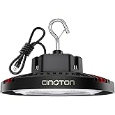 CINOTON 160W UFO LED High Bay Light, Aluminum LED Shop Lights with 24000LM, 5000K Commercial Bay Lighting for Warehouse Garag