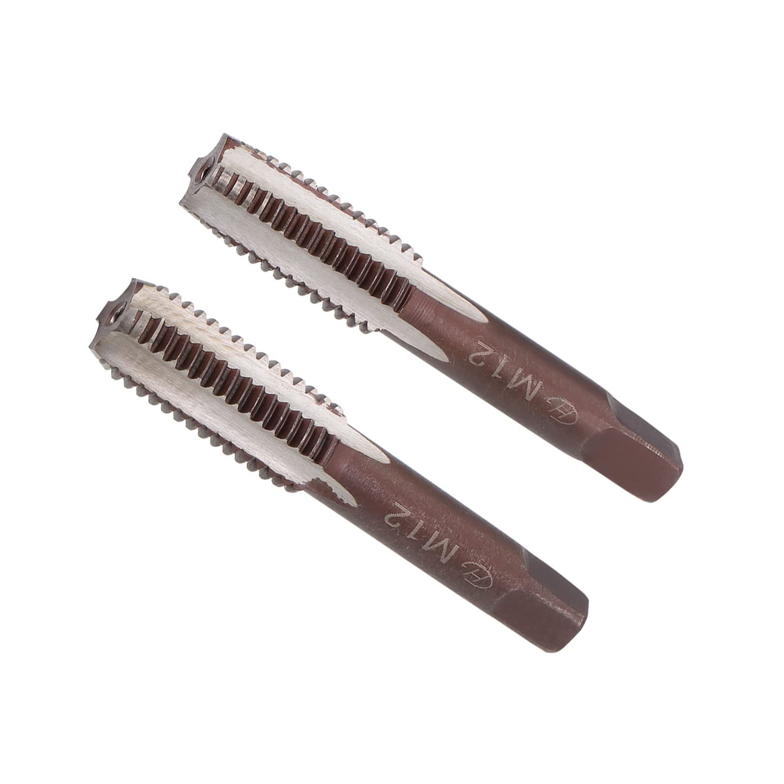 CoCud Hand Threading Taps, M12 x 1.75 Thread, Metric Alloy Tool Steel Screw Tapping Taper Bottom Tap - (Applications: for Machine Thread Repair), 1-Pair — image 1