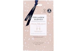 VOESH Collagen Gloves Trio, Vegan Hand Masks, 1 Pack of 3 pairs, Moisturizing Hand Mask, Lotion Gloves, Hydrating Gloves, Hand Care, Spa Manicure Gloves, Dry Hand Treatment