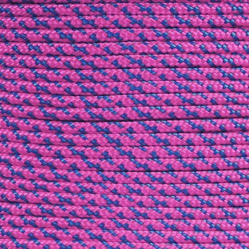 PARACORD PLANET 10, 25, 50, and 100 Foot Hanks of 425 Paracord (3mm) - Made of 100% Nylon for Tactical, Crafting, Survival, General Use, and Much More (Hubba Bubba, 100 Feet)