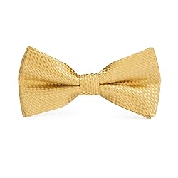 Hi-Tie Gold Yellow Tie Pre-Tied Bow tie 5pc Sets