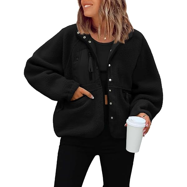 VS&LLWQ Autumn Winter Women Long Sleeve Plush Hooded Cardigan Coat Fashion Pocke