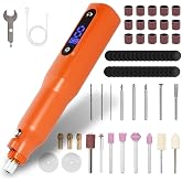 Cordless Rotary Tool Kit - 9-Speed Adjustable with USB Charging | Multi-Purpose Engraving Pen for Sanding, Polishing, Drilling &amp; DIY Crafts | Includes 3D Printing Accessories (Orange)