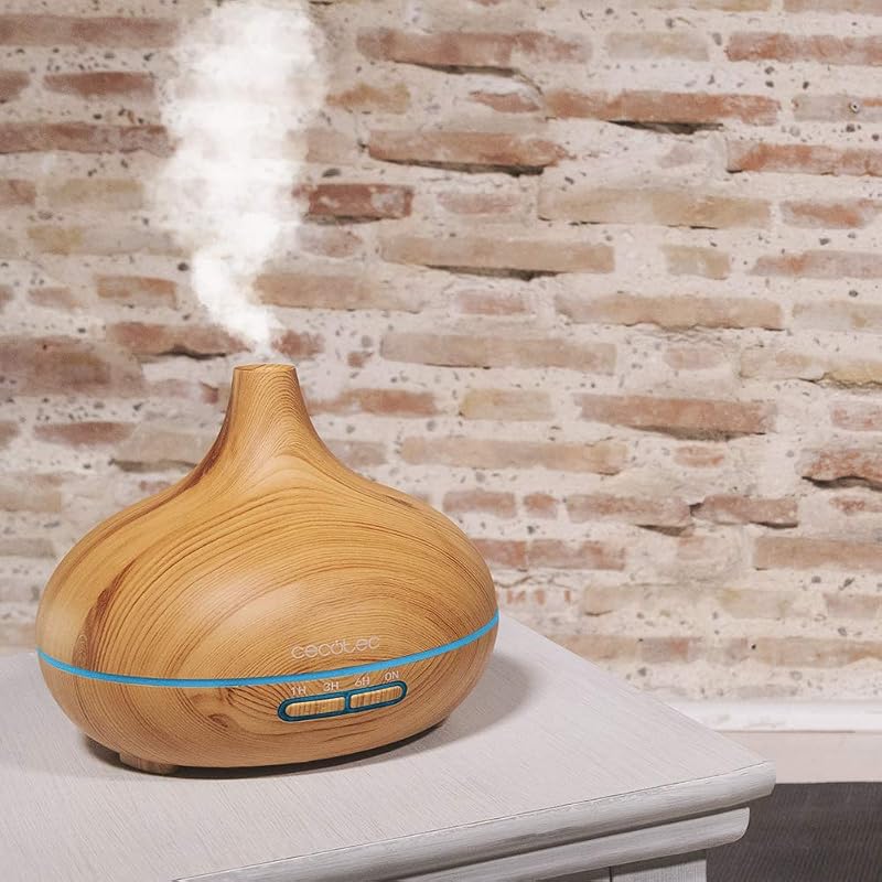 Humidificador Ultrasónico y Difusor de Aromas con Temporizador Pure Aroma 300 Yang. 10 W, 300 ml, Temporizador hasta 6 Horas, 7 Colores LED, Función Aromaterapia, Ultrasilencioso
