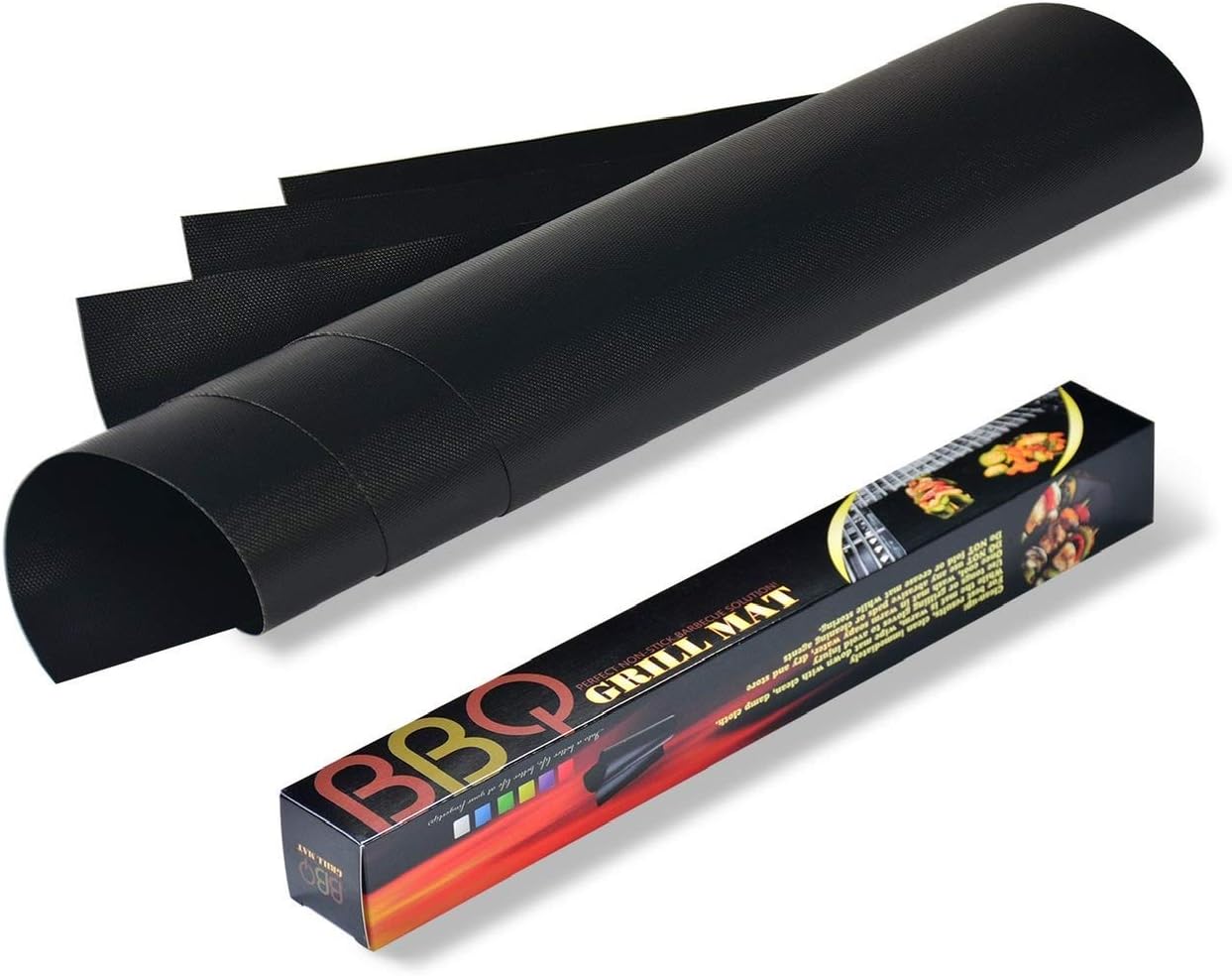 Grill Mats Set of 2, Heavy Duty, Thick, Barbecue Accessory for Ovens, Electric or Gas Grills, BBQ Grill Baking Mats Teflon, Nonstick, Reusable, and Easy Clean up
