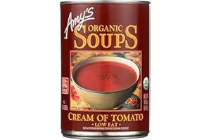 POIGET Amy's Organic Soups, Low Fat, Cream of Tomato, 14.5 oz, (pack of 3)