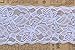 Laribbons 3 inch Floral Elastic Lace Trim, Solid Lace Fabric for Craft - 10 Yard (White)