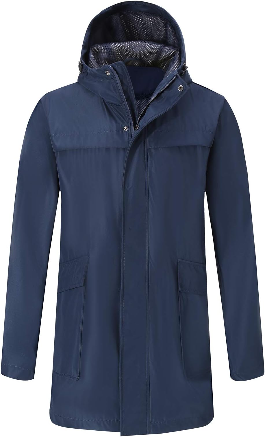 Bellivera Men's Casual Jacket Waterproof Breathable Hooded Lightweight Jacket for Any Outdoor Activities