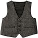 ZOEREA Baby Boy Outfits Set, 3pcs Long Sleeves Gentleman Jumpsuit & Vest Coat & Berets Hat with Bow Tie (Label 70/Age 4-7 Months, Gray)