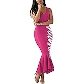 Nimsruc Summer Long Dress Bodycon Sleeveless Tank Tops Maxi Mermaid Dresses for Women 2026