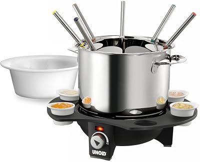 Unold Elegance Fondue Set 48645 1.5L Stainless Steel 900ml Ceramic 1000W 8