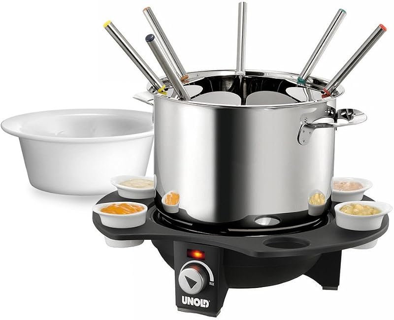 Unold Elegance Fondue Set 48645 1.5L Stainless Steel 900ml Ceramic 1000W 8