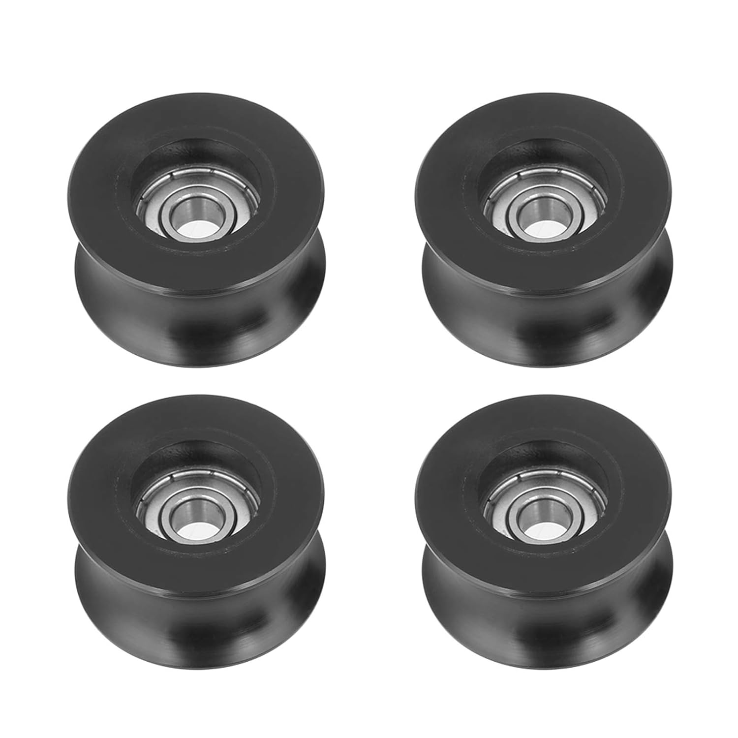 U-Groove Pulley Wheel, 4PCS 0840UU U Type Pulley Roller Guide Wheel 8x39.5x20.1mm U Groove Ball Bearings, Default