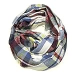 Wrapables Plaid Print Winter Infinity Scarf, Gray and Wine Wrapables Plaid Print Winter Infinity Scarf, Gray and Wine